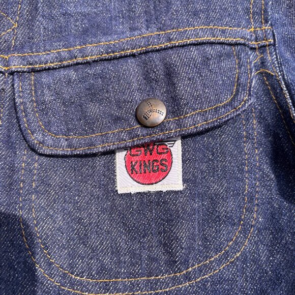 1960s GWG Kings Women's Jean Jacket Size Small Dark Denim Vintage - Picture 4 of 10